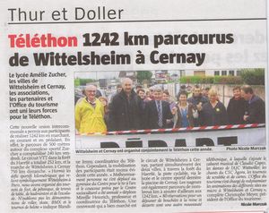 Départ Téléthon l'Alsace du 07 12 09